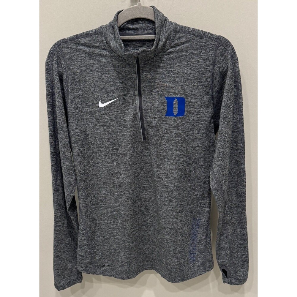 Duke Blue Devils - Nike Dri-Fit 1/4 Zip Pullover - Women's Medium - Gray